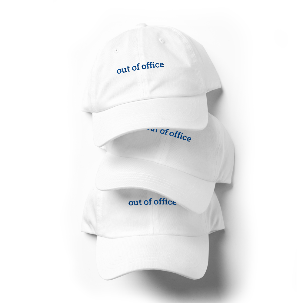 unisex cap: out of office