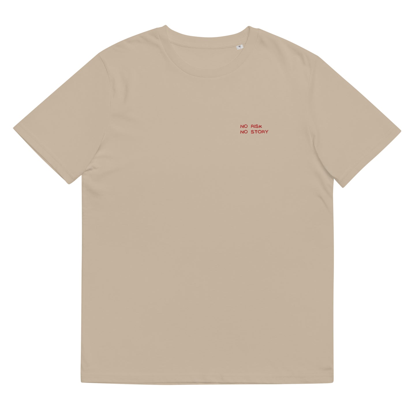 unisex organic cotton t-shirt: no risk no story