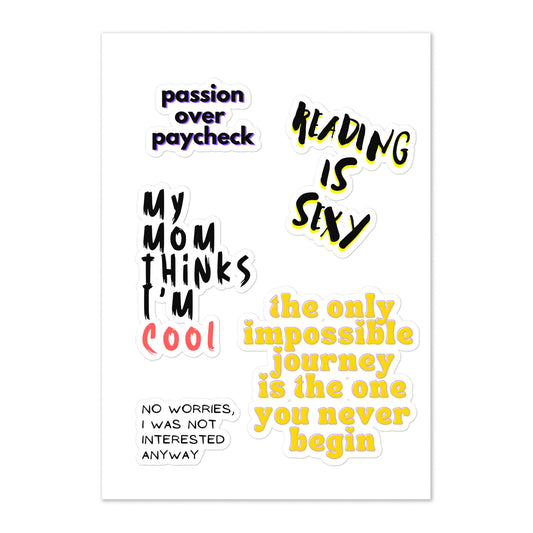 sticker sheet: favourite phrases pack